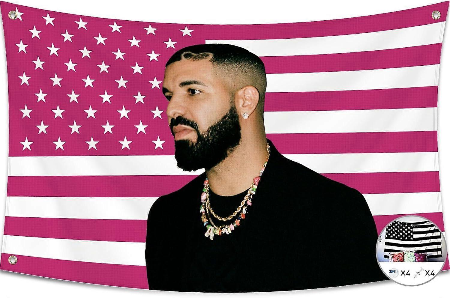 علم مضحك للغرفة 3x5 قدم على الوجهين مطبوعة الموسيقى الوردي العلم الأمريكي حزب لوازم ديكور المنزل معلقة ملصق PFSGV208