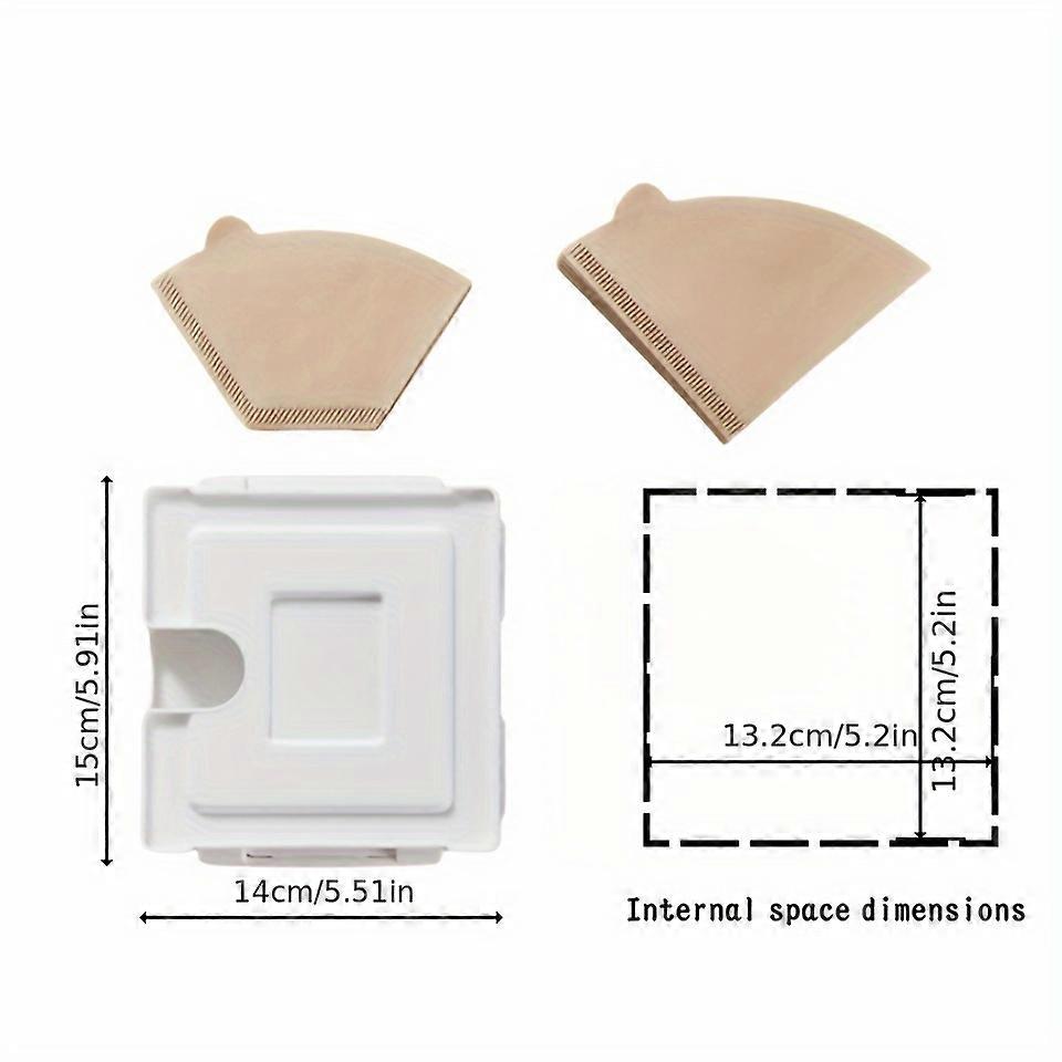 2-In-1 Coffee Filter Paper Set With Matching Holder - 50/100Pcs, Single Layer, Perfect For Home & Office