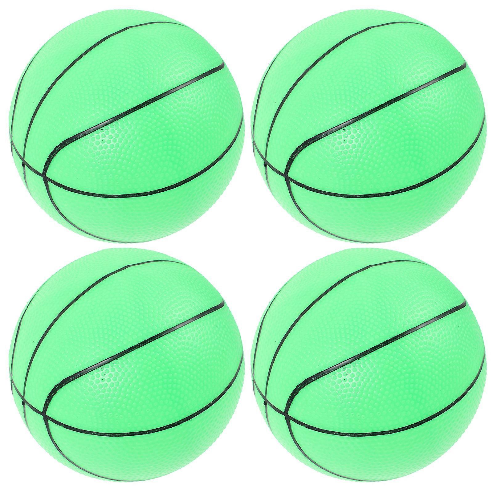 1 Set of Plastic Glow In The Dark Basketball Children Training Basketball with Inflator