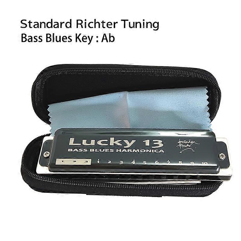 Easttop Brendan Power Lucky 13 Bass Blues Harmonica 13 Hole Diatonic Harp Standard Richter Tuning Power Chromatic Paddy Richter