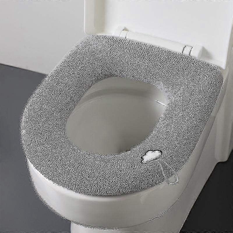 2 stk toalett sete ferrule vaskbar standard toalettdeksel med håndtak mykt toalettdekselpute for alle toalettseter