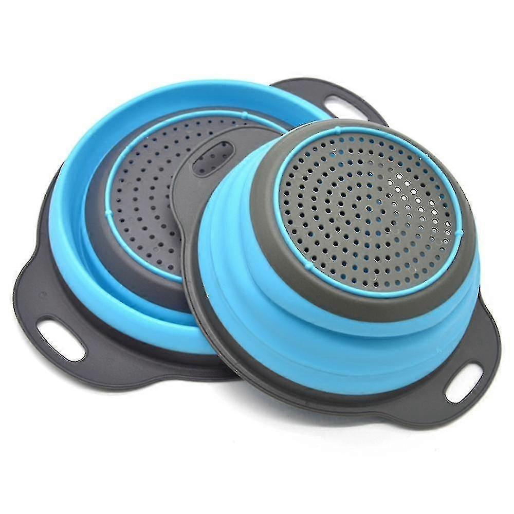 GYFDYM 2pcs/set Kitchen Tools Foldable Silicone Colander Fruit Vegetable Washing Basket