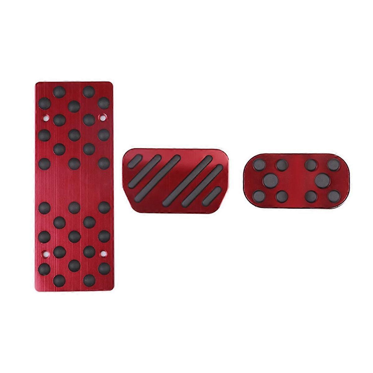Car Aluminum Accelerator Pedal Brake Pedal Rest Pedal Foot Pedal Interior Decoration for Raize 2020-2022 Red