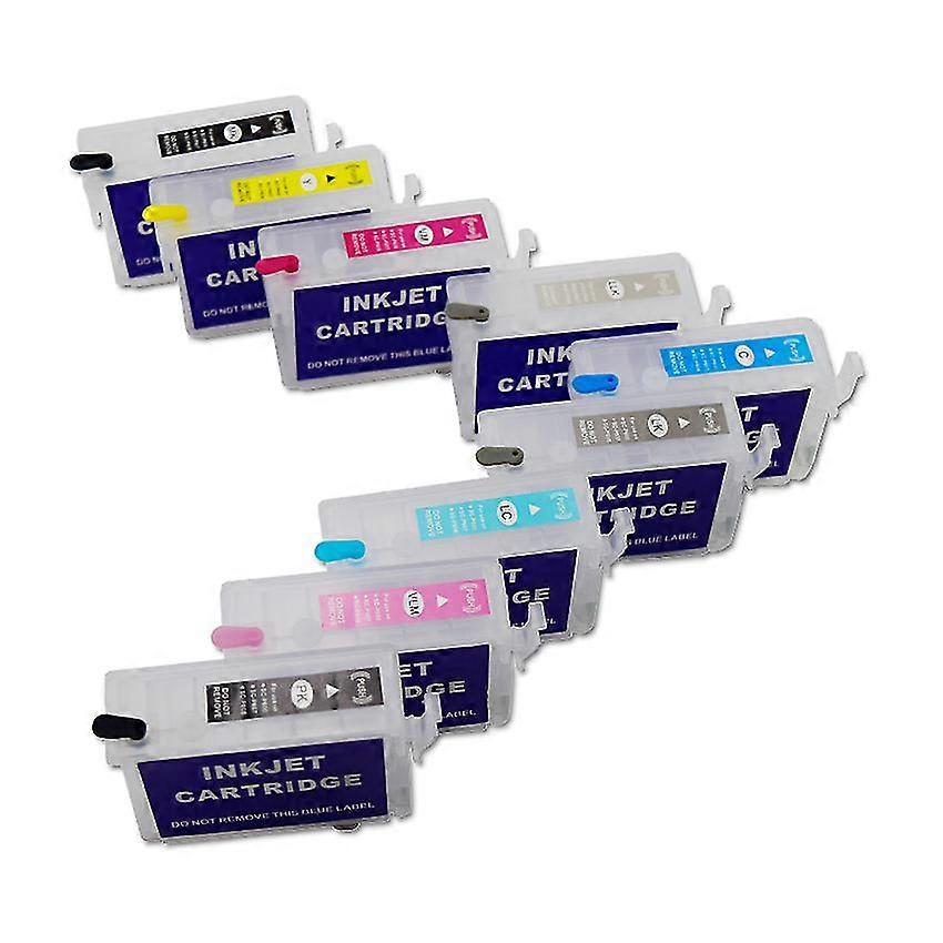 hg 9pcs 30ml/pc Refillable Ink Cartridges Without Chip For Epson P600 P607 P608 PX5V2 Cartridge Code T7601 - T7609 printer