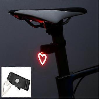 Super Bright Led Bike Light, Head Tail Light, Rear Light For Road Bike, Mtb, Cycling - Heart