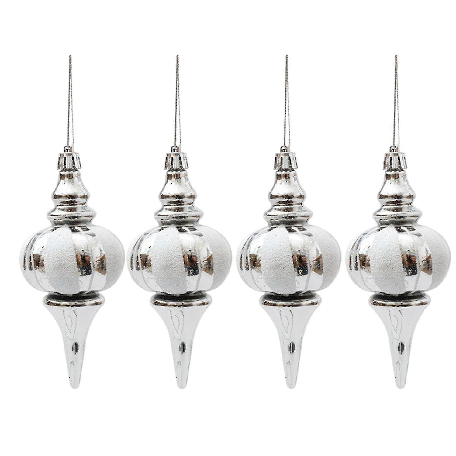 4Pcs Christmas Gourd Pendant Set Festive Plastic Tree Decorations Pendants for Colorful Holiday