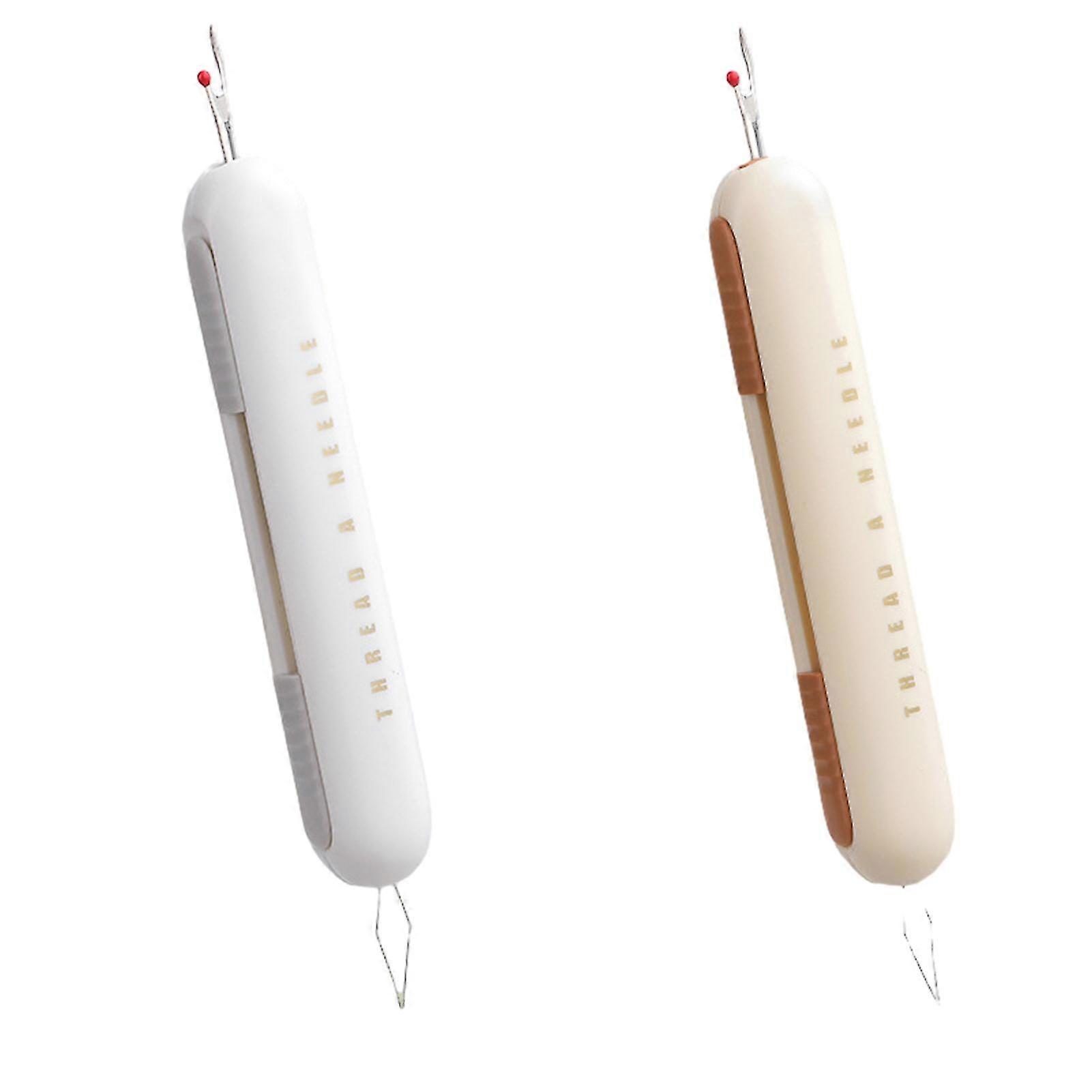 2-in-1 Sewing Needle Threader Seam Rippers High Efficiency Needle Threading Tool for Knitting Quilting