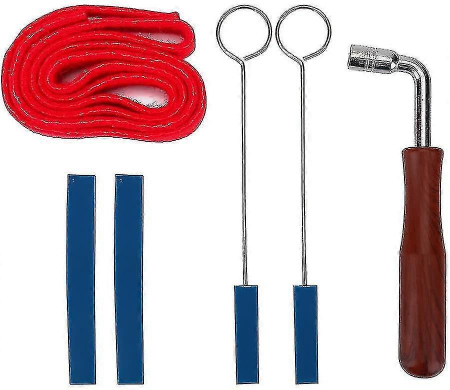 Piano Tuning Tools And Equipment, Piano Tuner Hammer Includes 2 Long Mutes, 2 Short Mutes With , 1 Temperament Ban