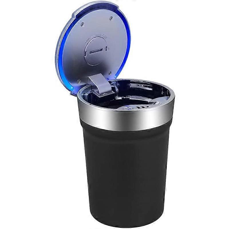 Barsinfi Car LED Ashtray Made of Zinc Alloy with Lid and LED Lighting Carrier