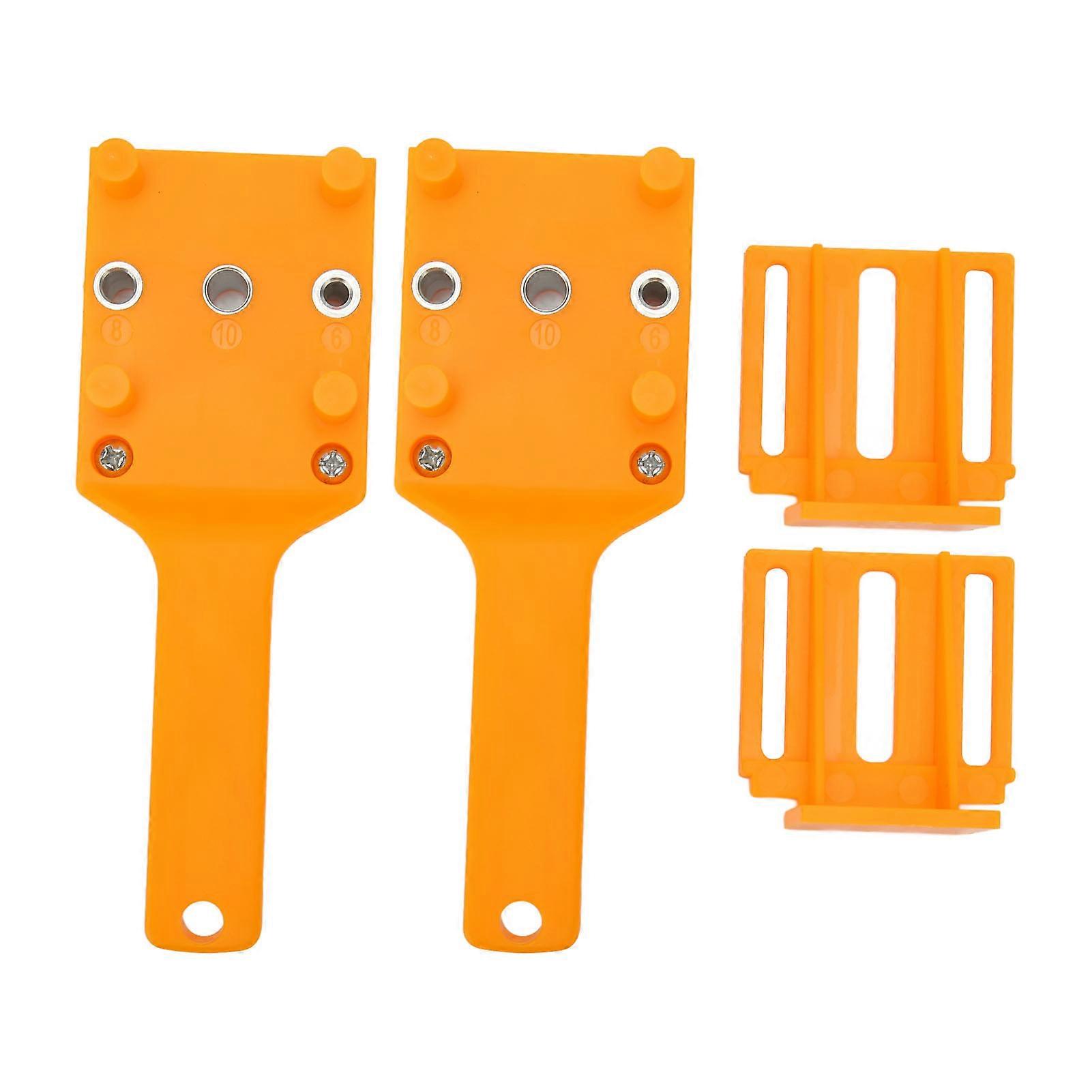 2 Set Handheld Woodworking Dowel Jig Kit High Accuracy Impact Resistant Wood Dowel Drilling Guide Set