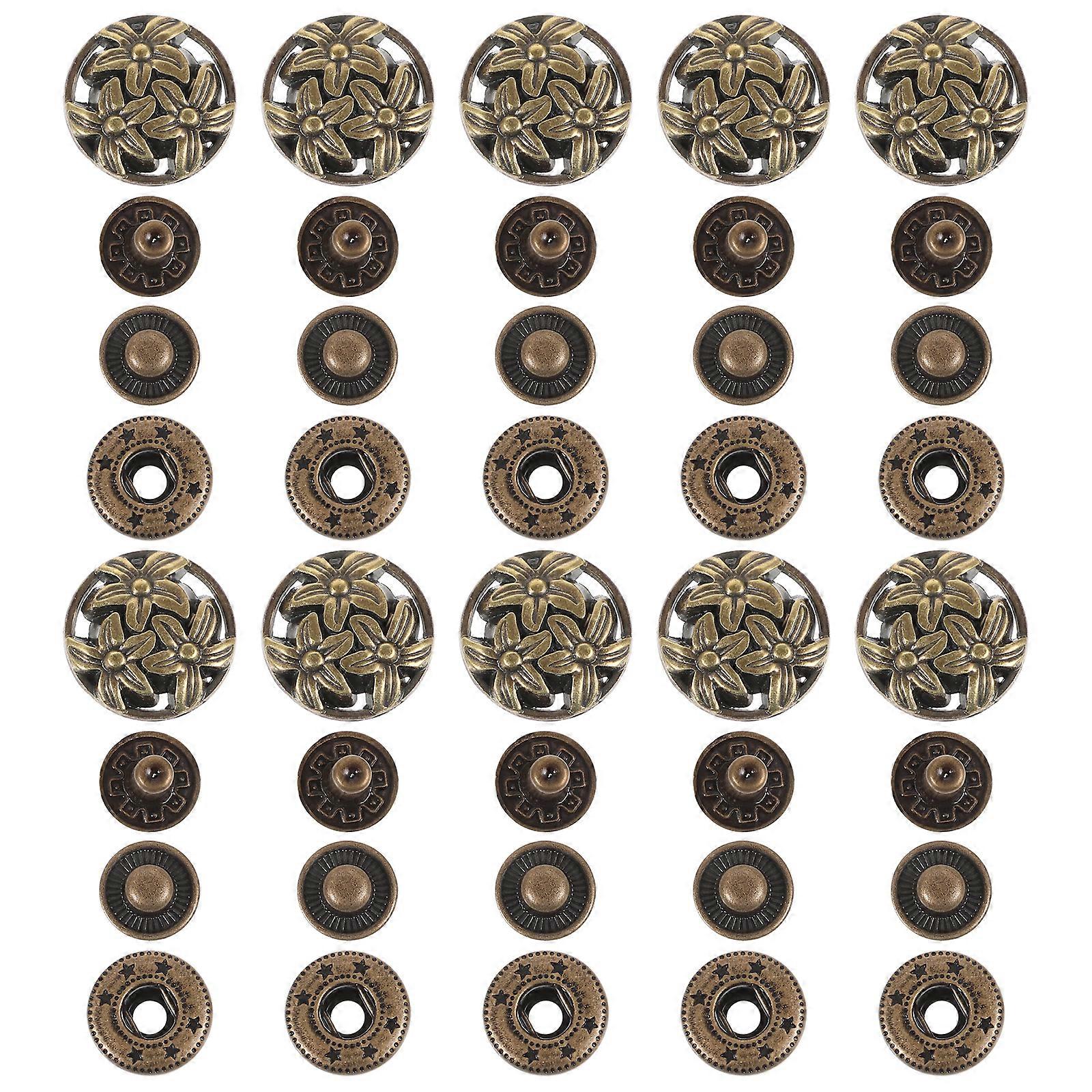 10pcs Snaps Buttons Vintage Snaps Fasteners Press Studs Buttons For Clothes Small Buttons Diy Buttons