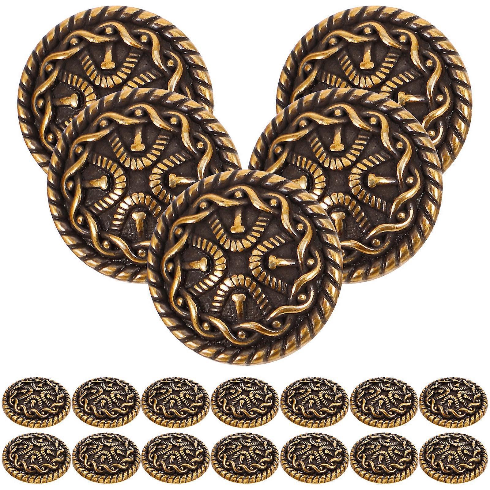 20Pcs Metal Buttons DIY Sewing Buttons Clothing British Style Buttons Vintage Buttons
