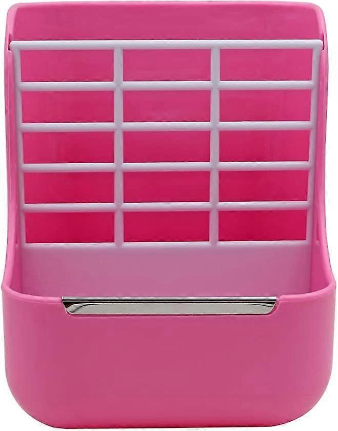 Farm & Ranch 2-In-1 Pet Feeder And Grass Frame For Rabbits, Chinchillas, Guinea Pigs, Small Animals, Anti-Bite With Fixed Set (Pink)