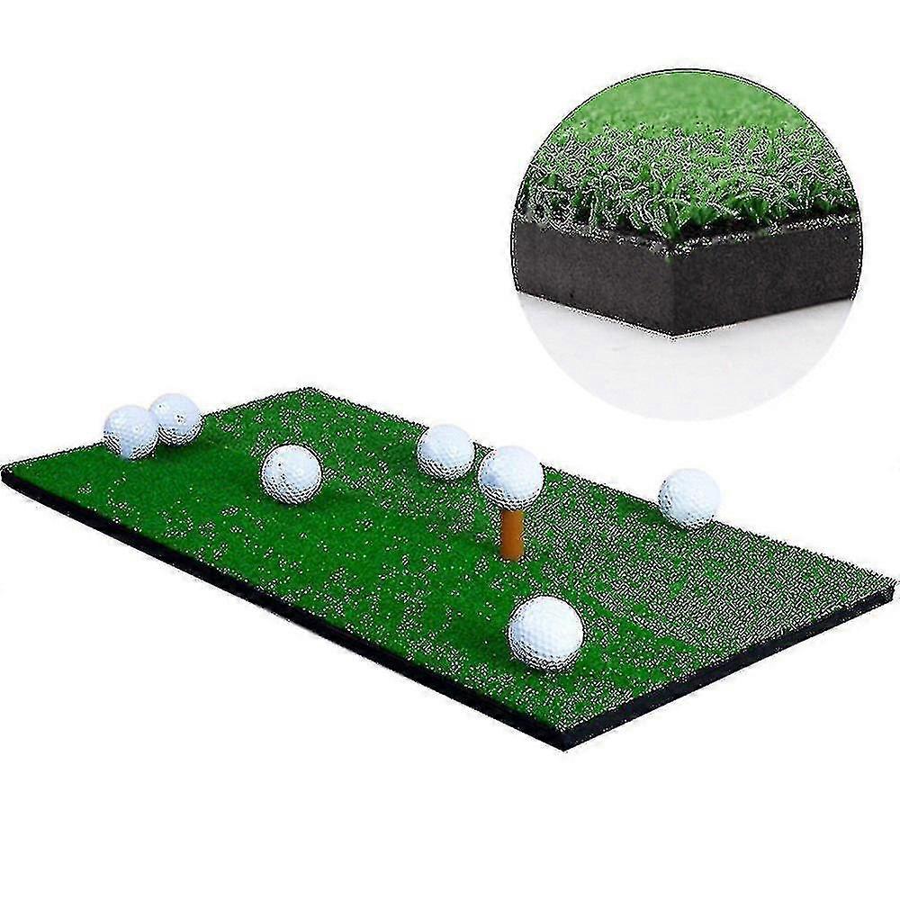 Golf Practice Mat Grass Carpet Hitting Ball Training Aid-black PK