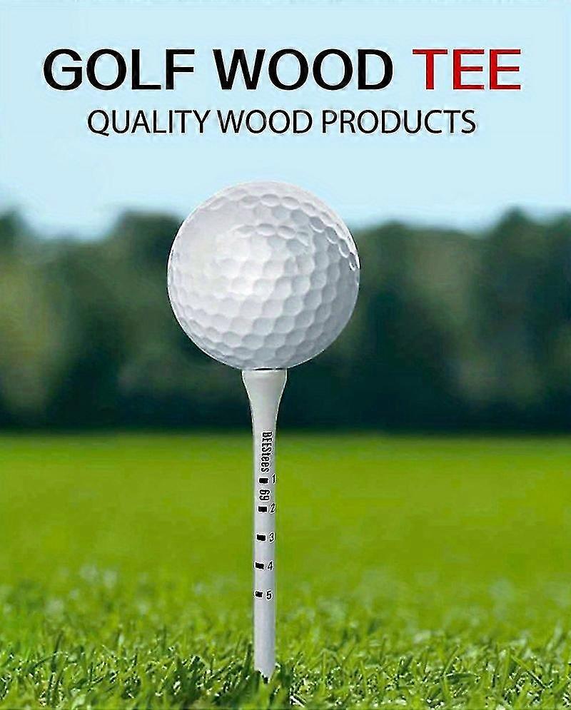 2024 100pcs Professional Golf Tees Golf Tees White 83MM