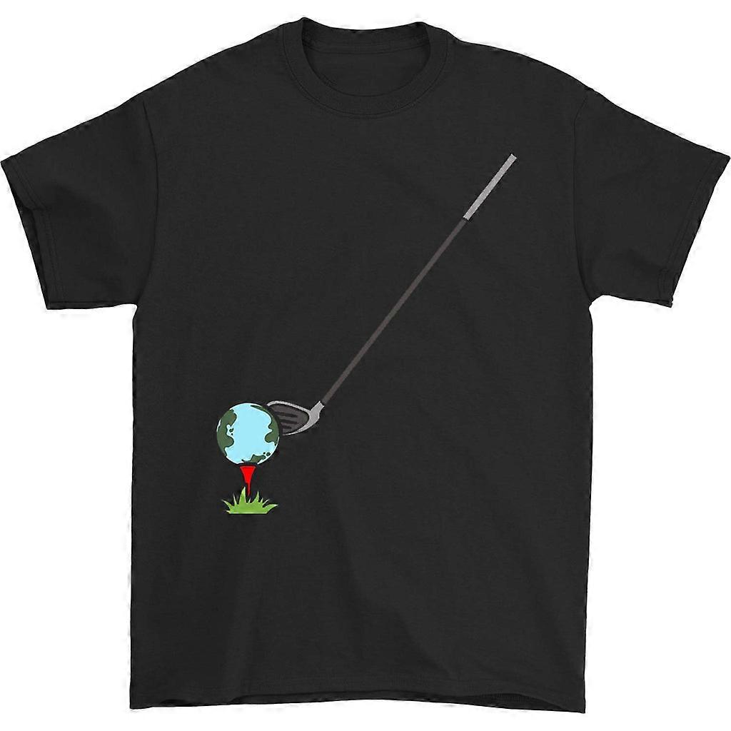 Golf Stick Earth Golf Ball T-shirt
