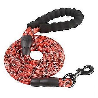 1.5m Durable Large Dog Leash Outdoor Pet Dog Collar Leashes Night Reflective Walking Training Traction Rope Nylon Dog Leash