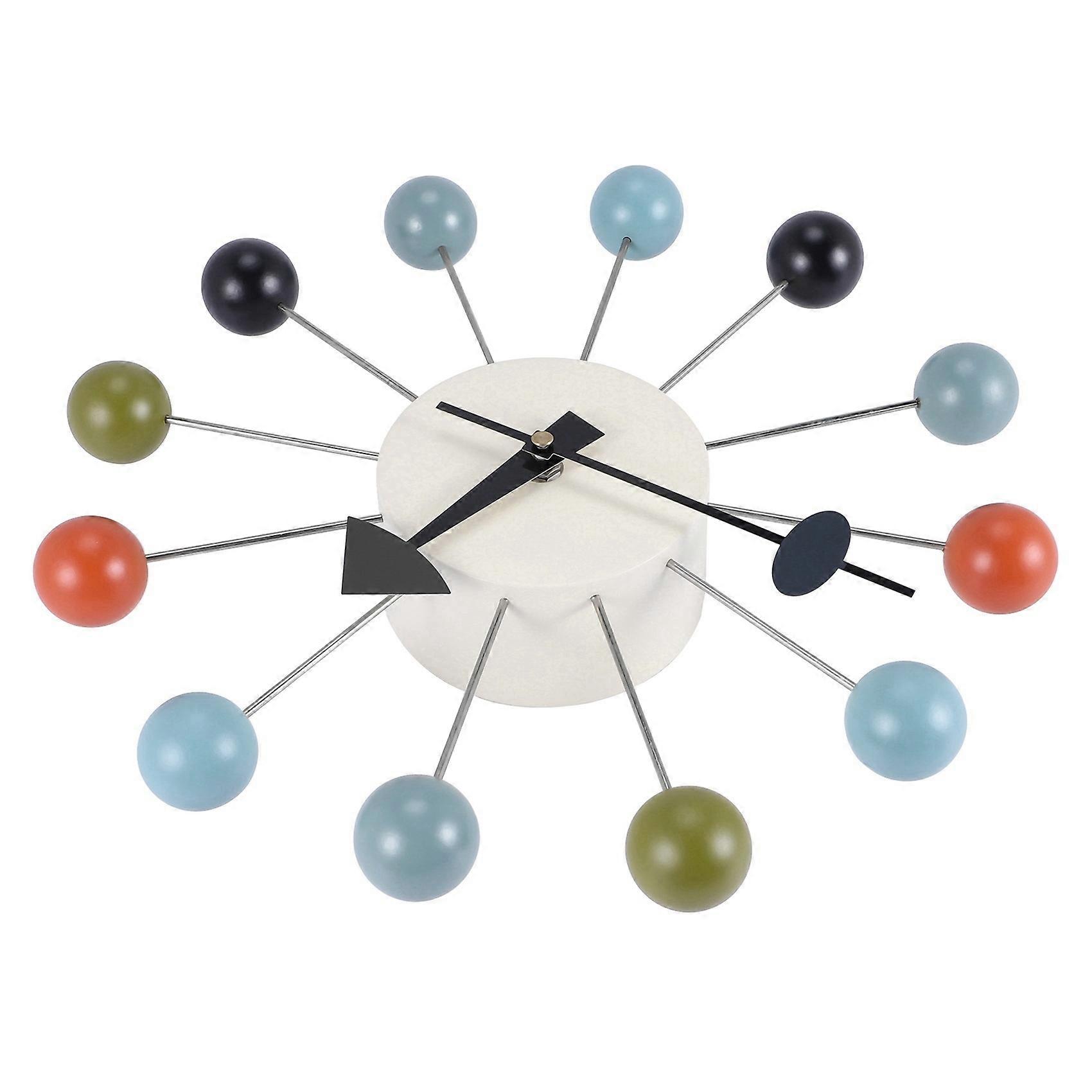Simple Colorful Ball Modern Clock Art Simulation Sport Decorative Candy Wall Clock Mixed Color Meta