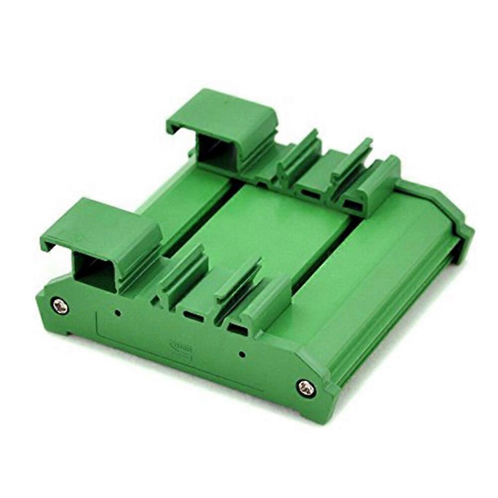 DIN Rail Mount PVC Durable Bracket PCB Practical Holder Module Adapter Housing CarrierBoard Green