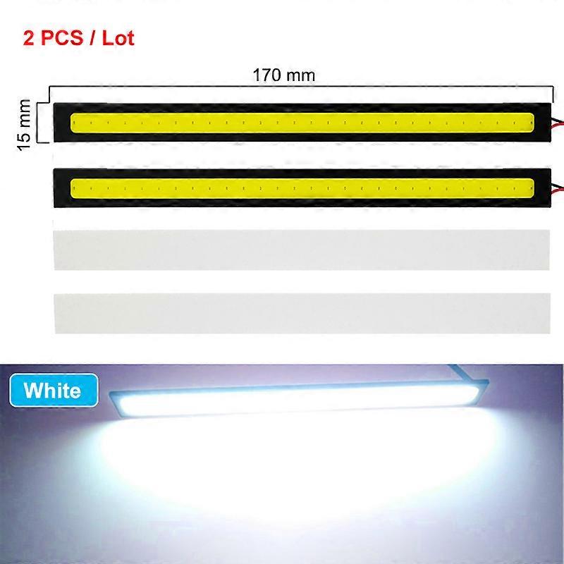 2x 17CM LED COB Bulb 12V 7000K DRL Car Styling Strip Waterproof COB LED Working Light Driving Daytime running Light Super White