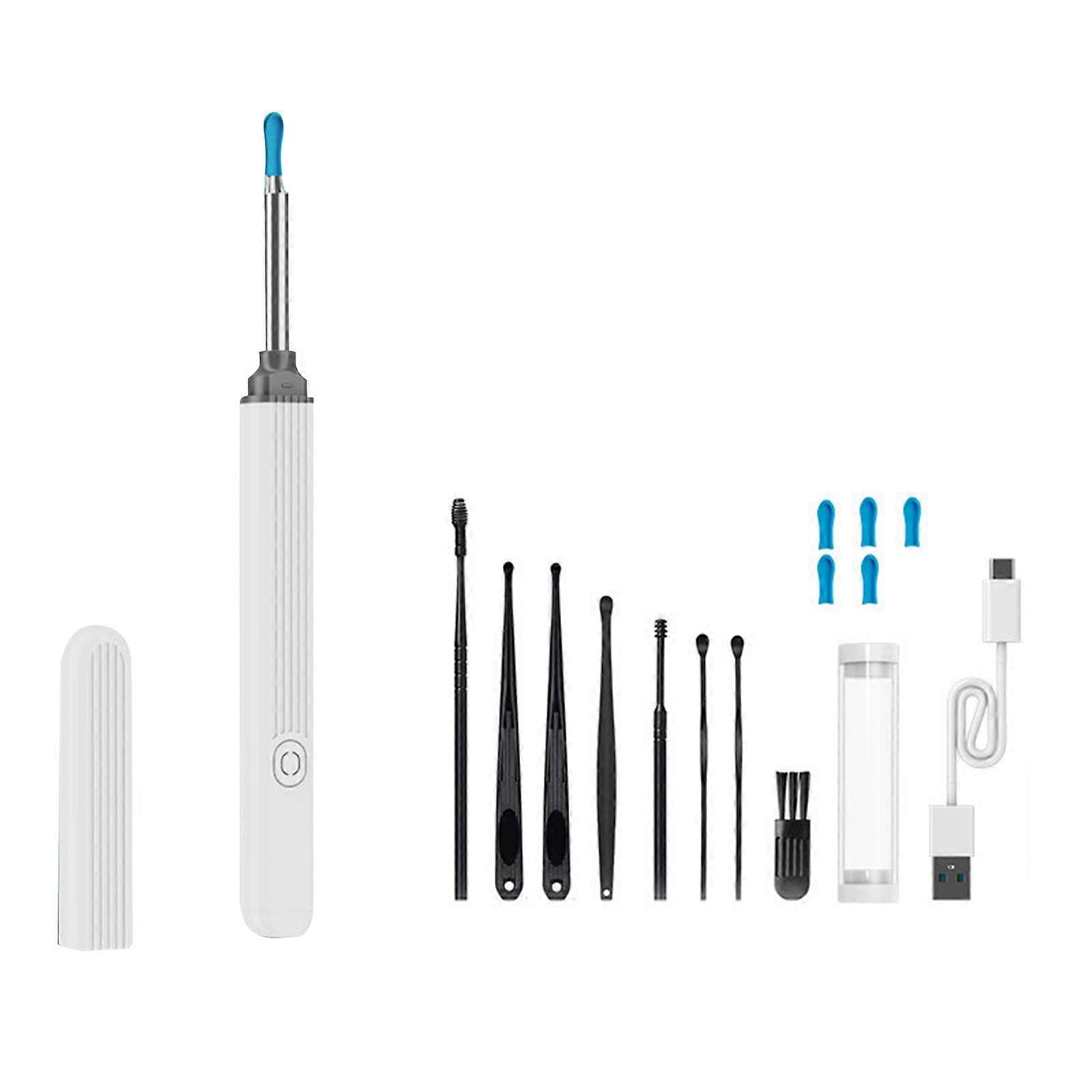 Visual Ear Spoon Ear Wax Remover with Endoscope Silicone Ear Pick Phone APP WiFi Connection Rechargeable Earwax Removal Tool IPX5 Waterproof