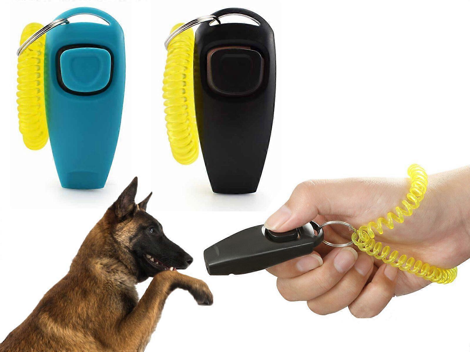 2PCS Dog Training Clicker Whistle Dog Training Aid Barking Train Tools