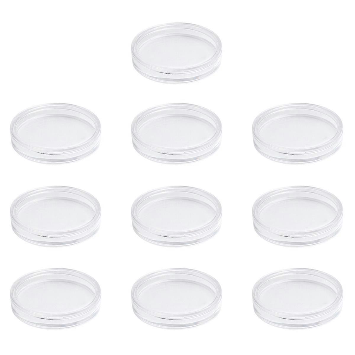 10pcs Round Protective Box Box Transparent Box
