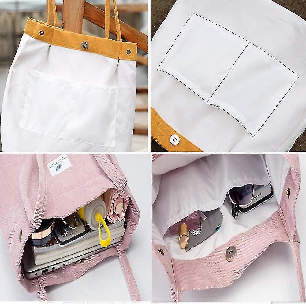 Woodland Leathers Borsa A Tracolla In Velluto A Coste, Grande
