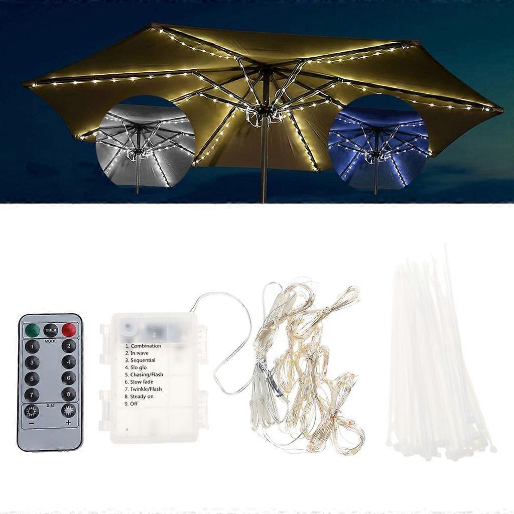 Lumini umbrelă de terasă Umbrelă de soare fără fir Lumini cu telecomandă LED Umbrelă PoIe Lumini impermeabile
