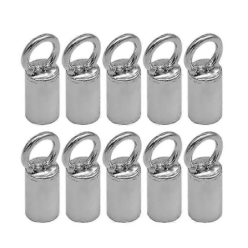 10pc End Clip Sealing Tube Leather Rope Buckle Caps Connector Diy Accessories For Necklace Bracelet Jewelry