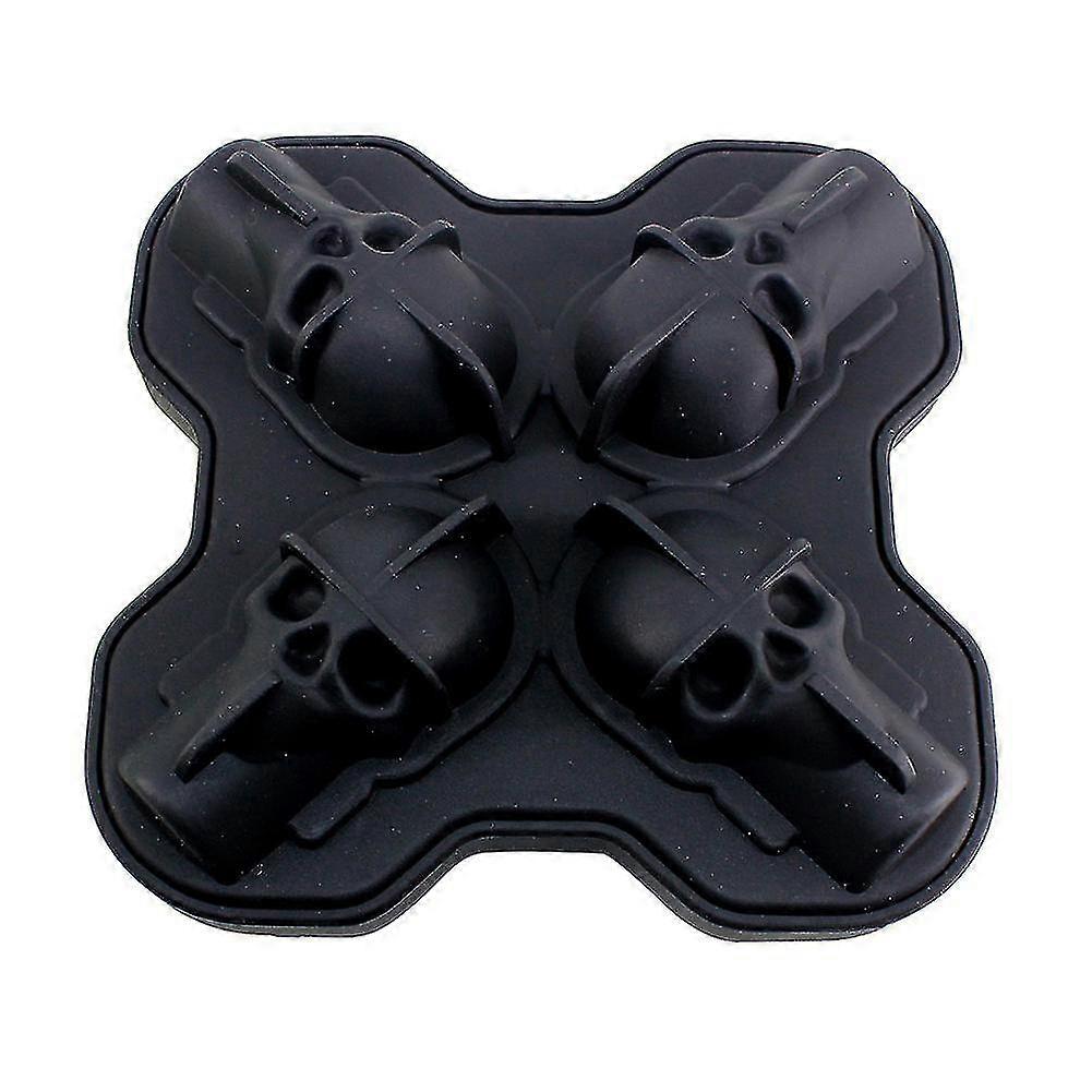 Blue 3d Skull Shaped Silicone Ice Mold Bar Kitchen Tool
