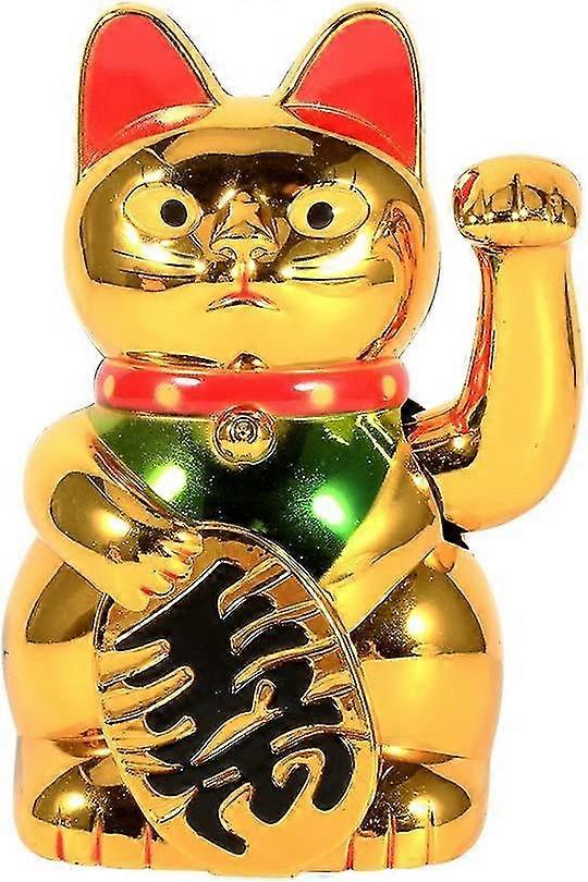 For Tune Cat, Gold Waving For Tune Cat, Chinese For Tune Cat - Neko Feng Shui Waving Cat Gift