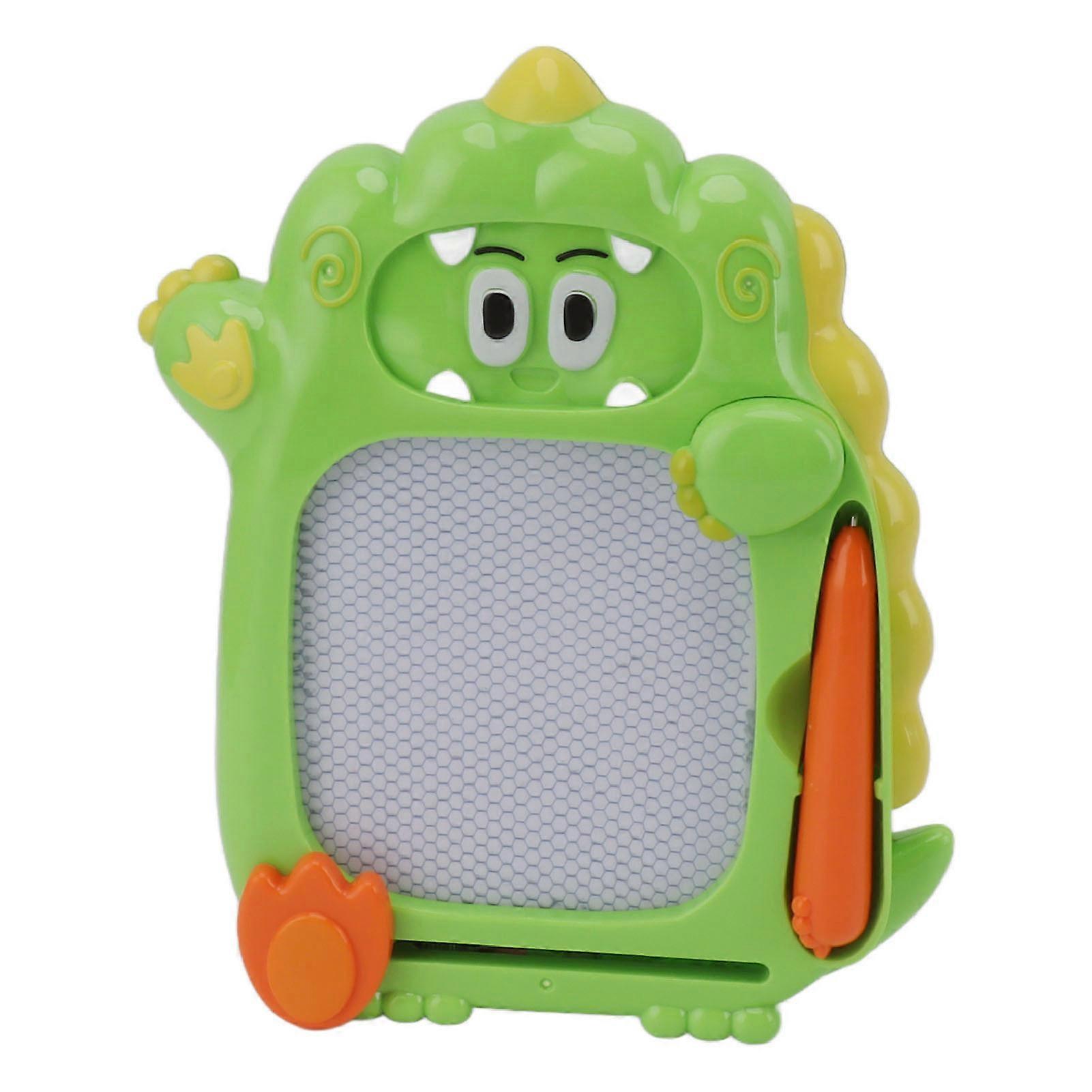 Magnetic Drawing Board Erasable Double Sides Dinosaur Puzzle Pinball Game Toy for Kids Green