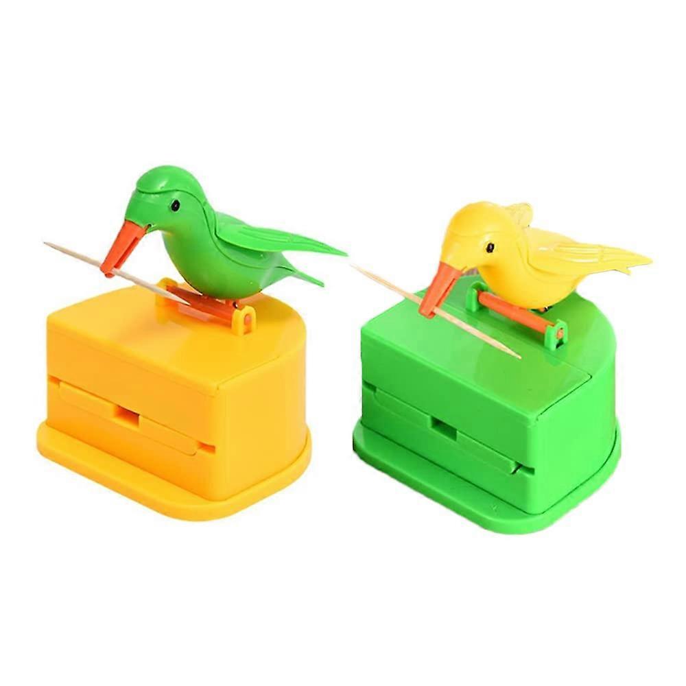 2 Pcs Toothpick Dispensers Bird Shaped Automatic Toothpick Boxes Table Toothpick Holders for Home, Table