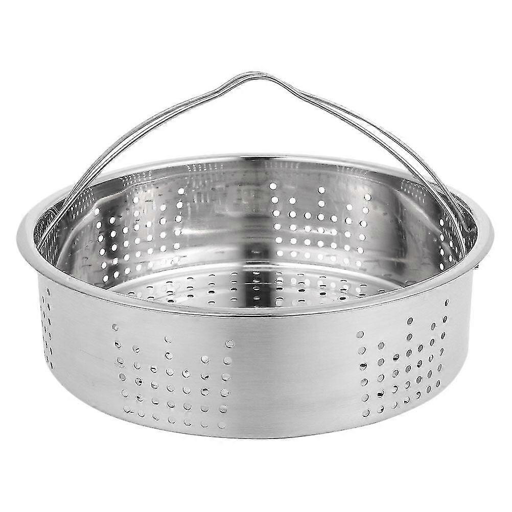 1 Pc Stainless Steel Food Steamer Multi-function Steaming Plate Cookware With Handle
