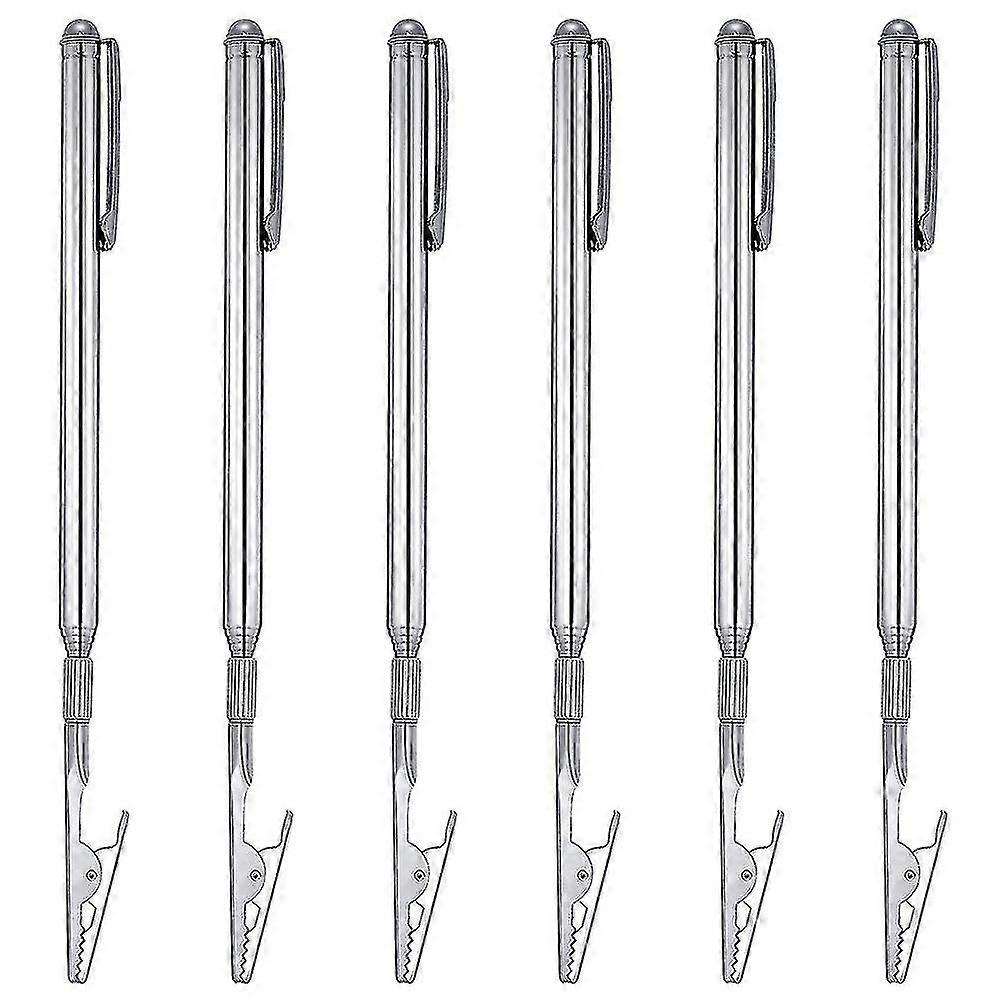 6pcs Telescoping Alligator Clip Telescopic Alligator Clamp With Pen Clip Extendable Joint Clamp Compatible With