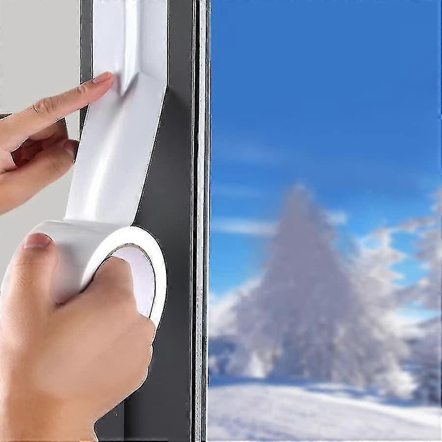 Vindu Weather Sealing Tape Hvit, Window Isolation Tape For Block Draft kald luft støv regn, ingen rester, 2-tommers x 20 meter