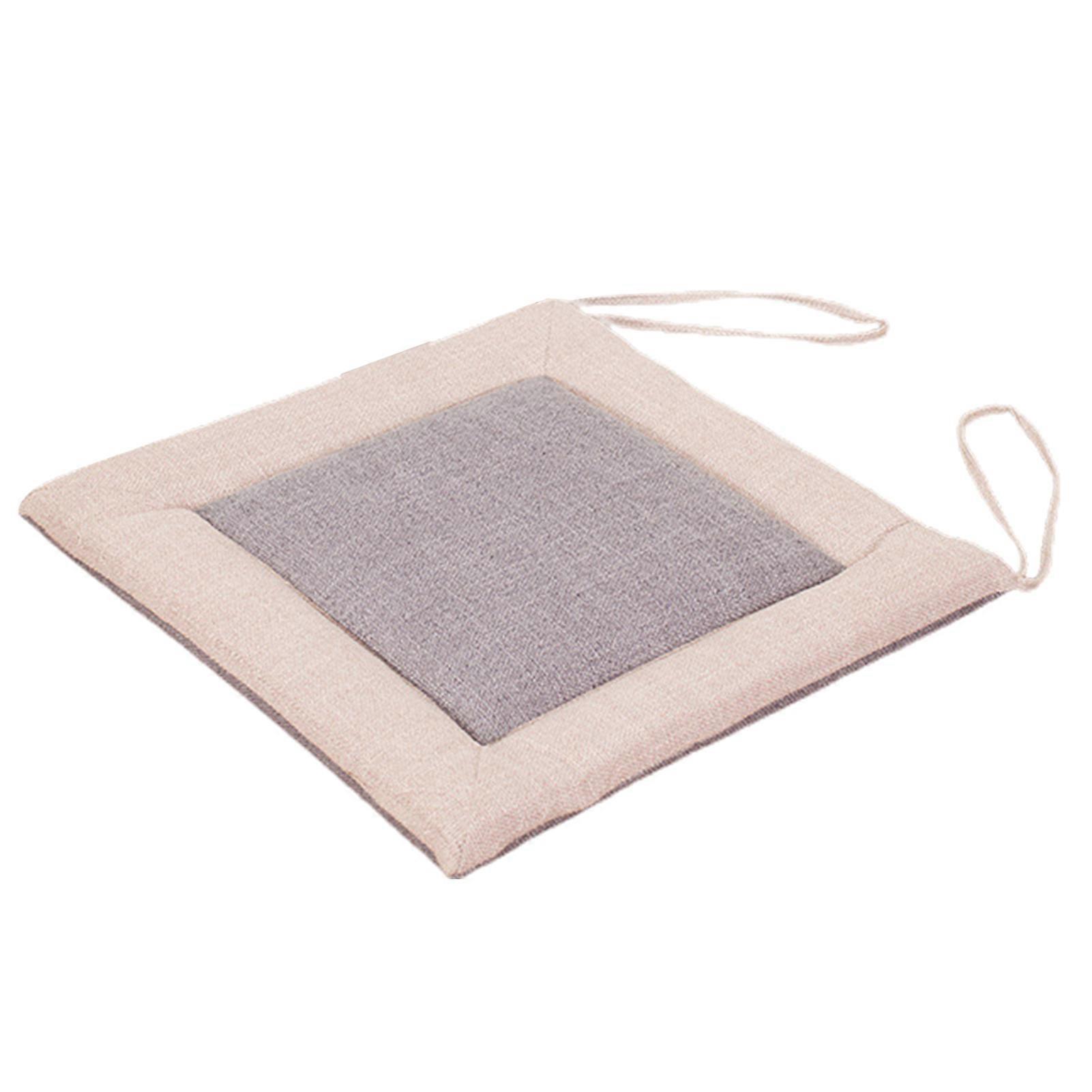 Chair Cushion with Straps No Slip Thicken Breathable Color-Blocked Design Chair Pad New Chinese Style Seat Cushion with Machine Washable Cover for Ind
