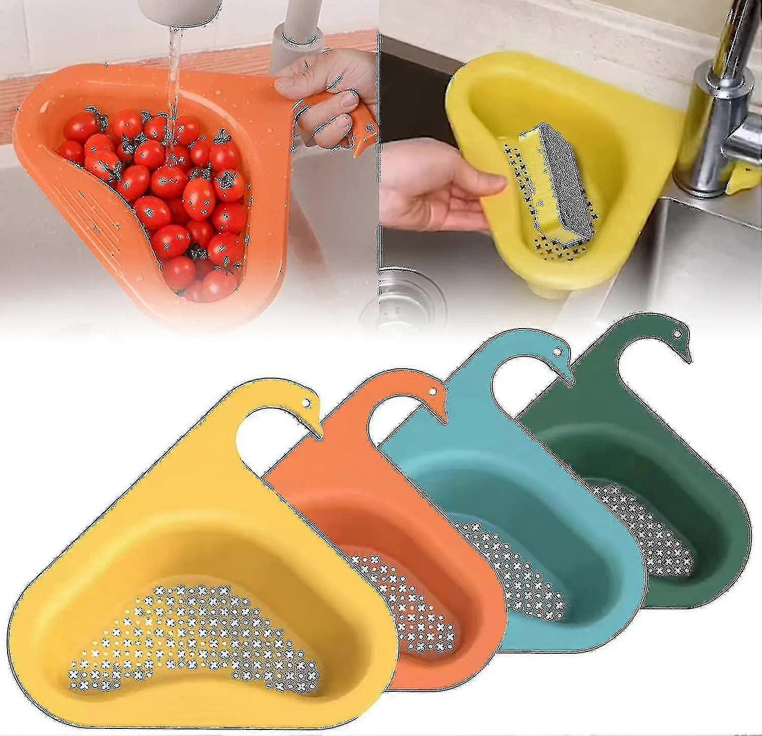 Sink Basket, Corner Kitchen Sink Strainer Basket, Kitchen Triangle Sink Filter