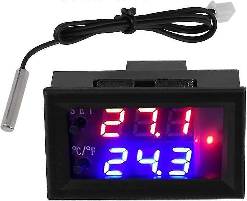 Dc 12v Digital Thermostat All Purpose Digital Temperature Controller With Sensor, Temperature Measurement Range: - 50  ~ 110 GuanGuan