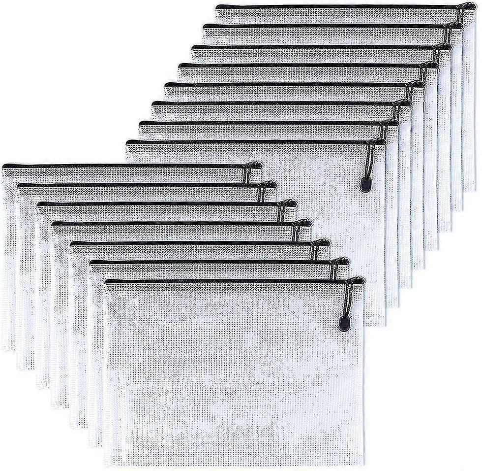 15 Pcs Document Bag A5 Zipper File Wallets Plastic Zippered Folder Bags Small Zip Storage