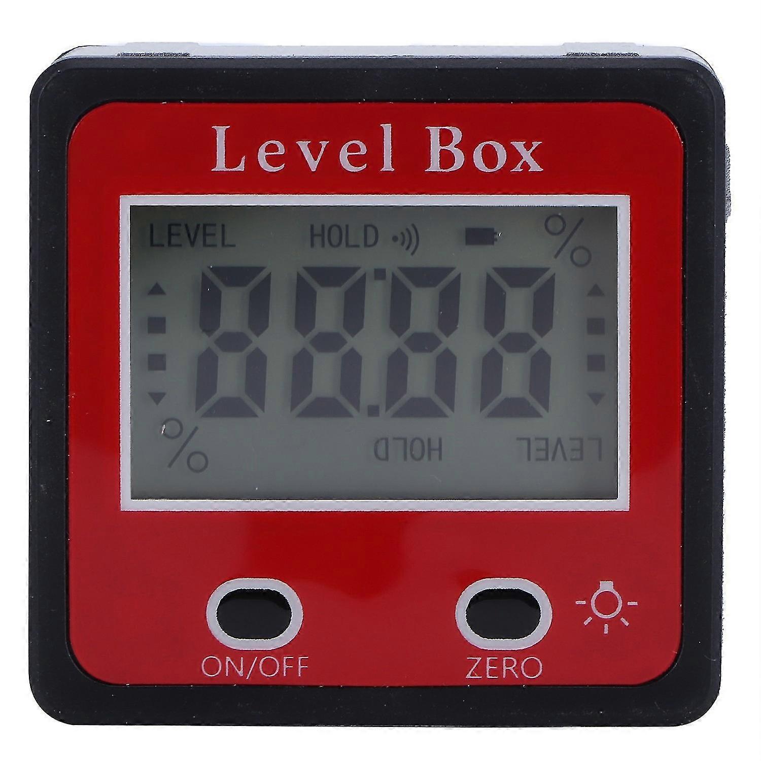 Digital Level LCD Inclinometer Protractor Portable Angle Finder Gauge with Magnet-YM