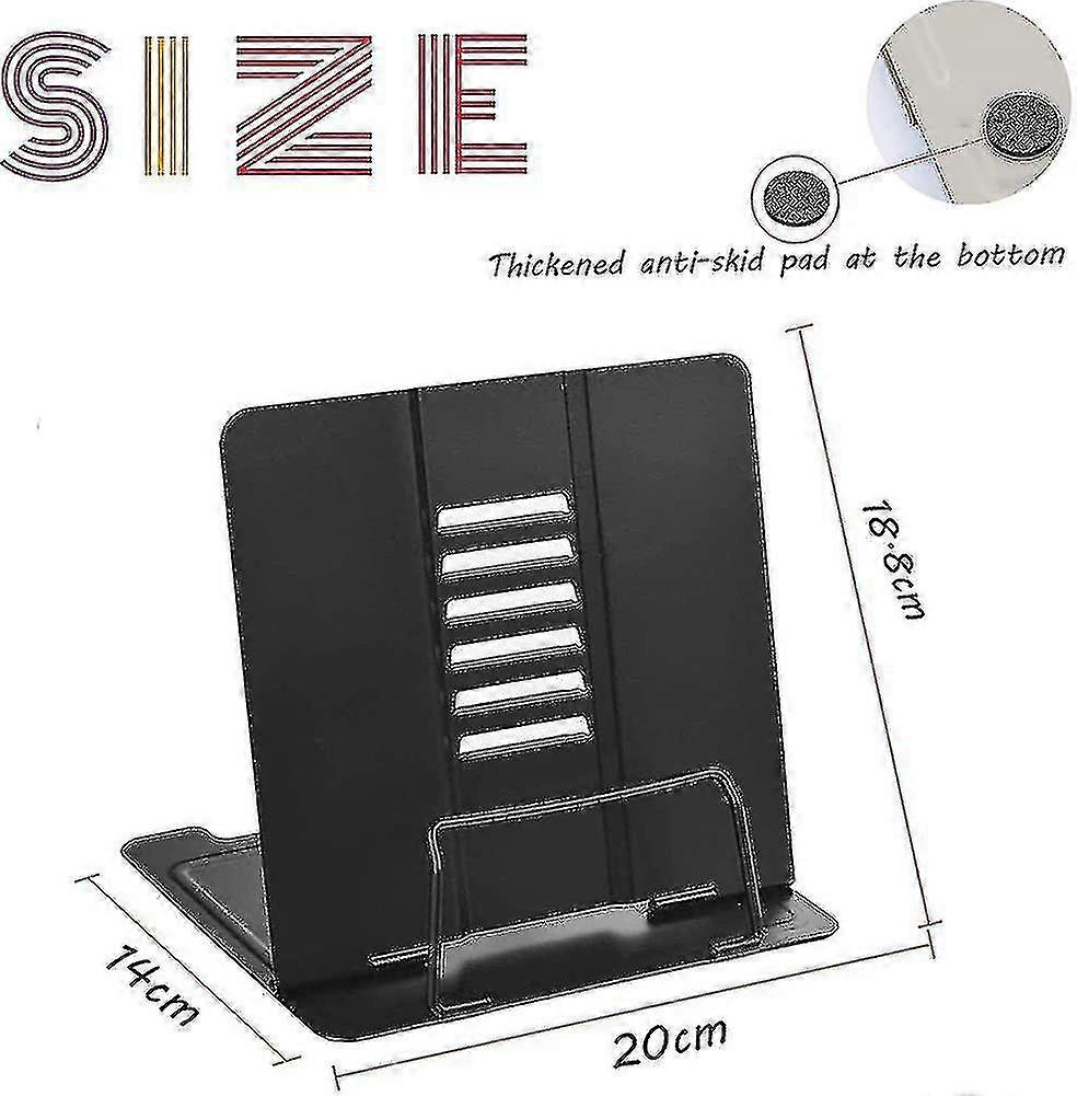 Metal Reading Stand, Foldable Bookends, Book Stand, Multifunctional Bo