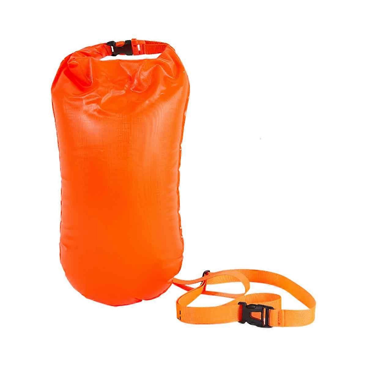 Boja pływacka holowana do pływania na wodach otwartych, dobrze widoczna sucha torba na pływanie