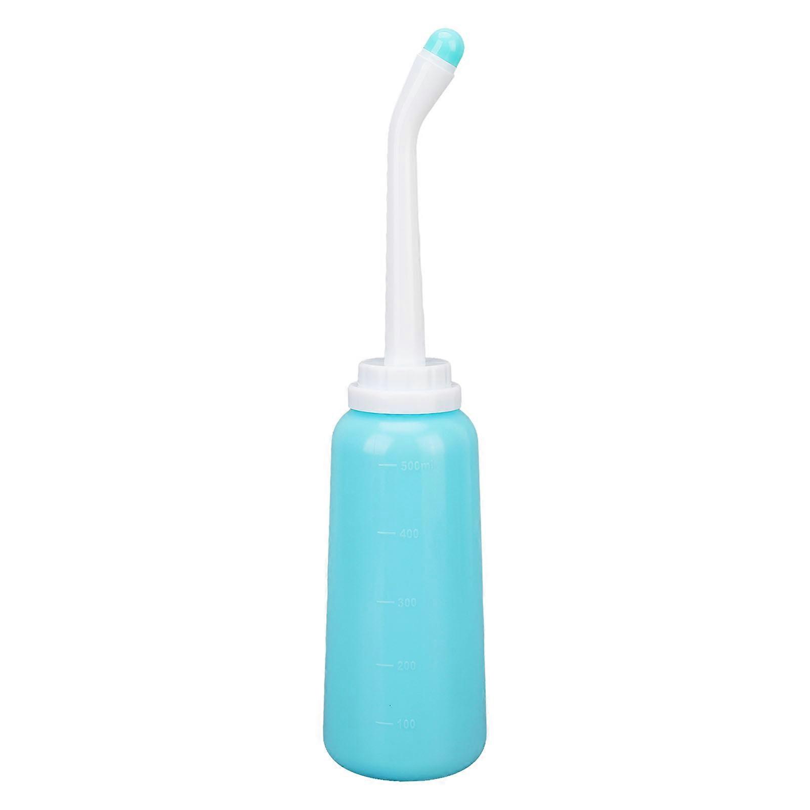500ml Portable Bidet Safe Ergonomic High Rebound Leak Proof Bidet Bottle Sprayer with Dual Nozzles for Maternity Elderly