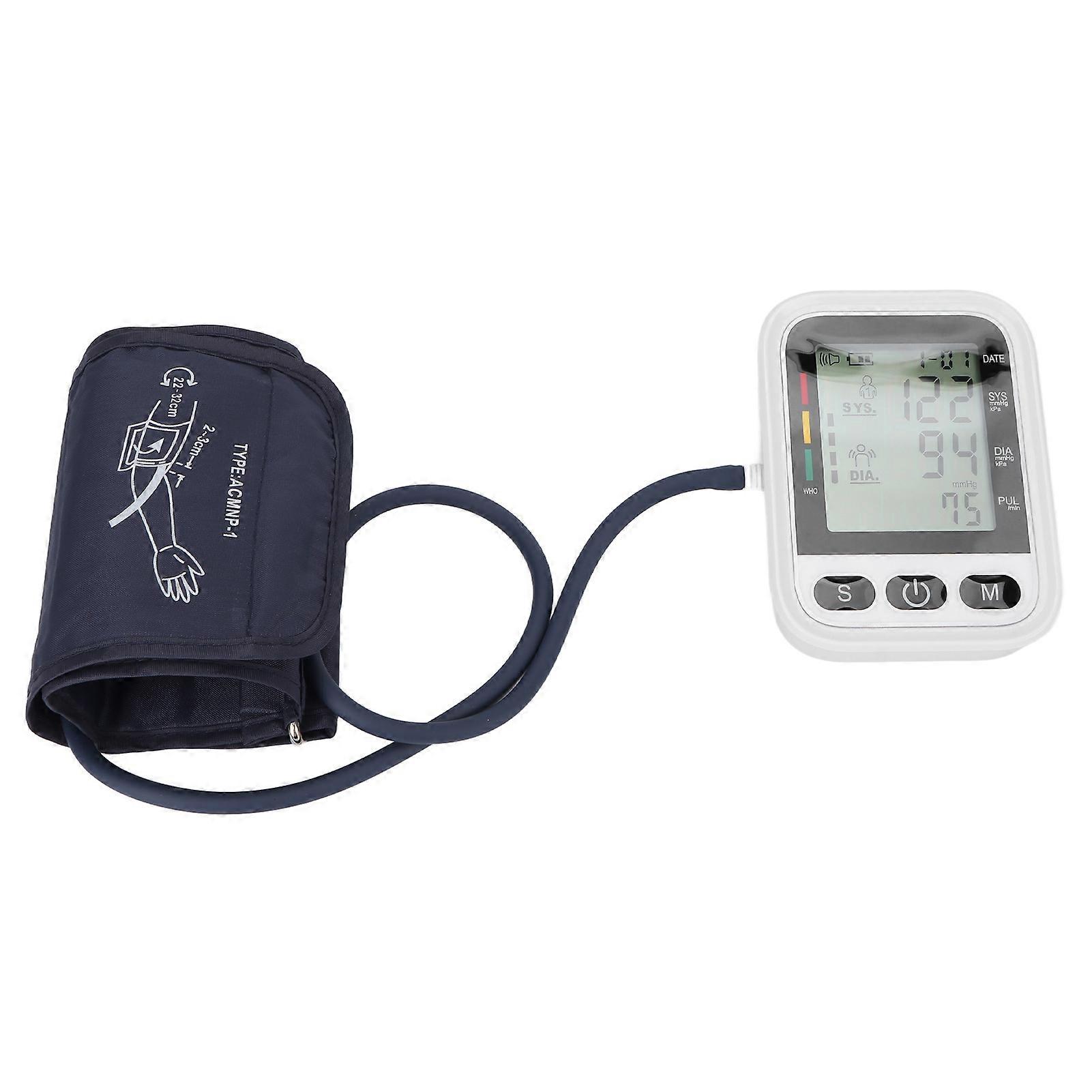Blood Pressure Cuff Large LCD 0 to 280mmHg/OkPa to 37.3kPa English Voice Easy Operation Portable Blood Pressure Machine