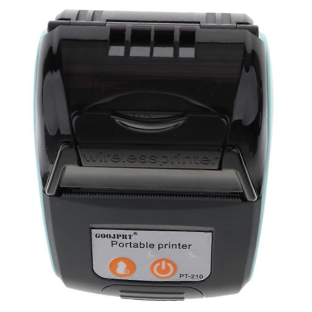 Portable Mini 58mm USB Bluetooth Bar code Thermal Printer High Speed  Light Blue