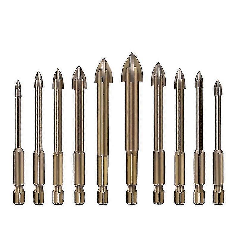 10pc Efficient Universal Drilling Tool,multi-function Cross Alloy Drill Bit Tip Tools,carbide Drill-dt