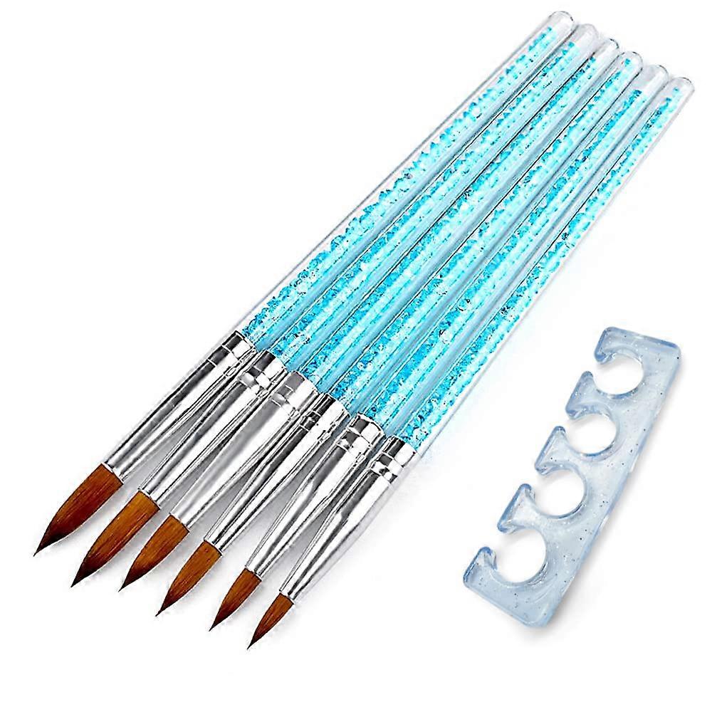 アクリルネイルブラシセットネイルアートブラシ3Dネイルアートデザインペインティングドローイングペン、グリッターハンドル付き家庭用およびサロン用マニキュアDIY