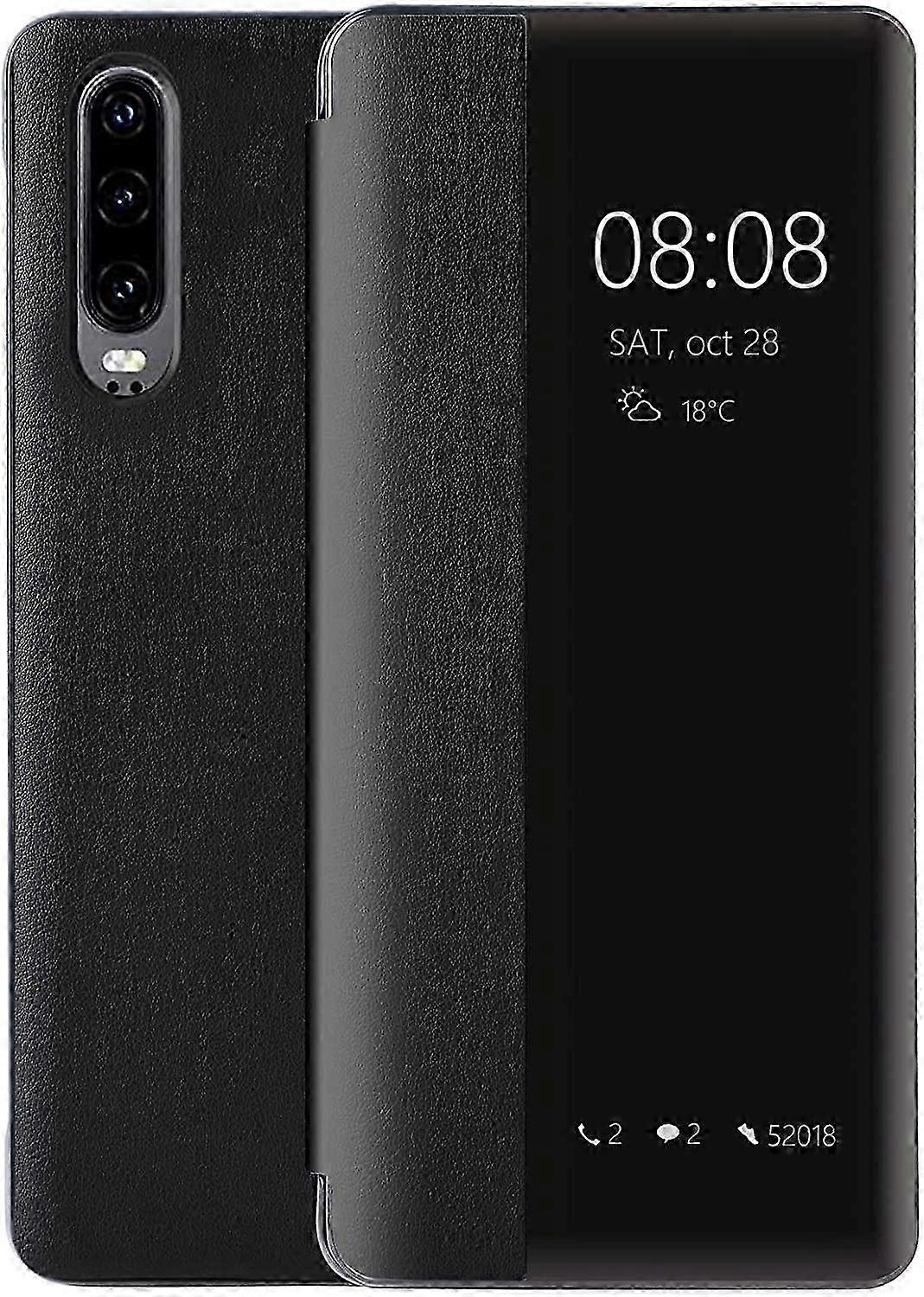 Huawei P30/Huawei P30PRO Case, Smart View Leather Flip Case, [power Saving Mode][integral Protection]